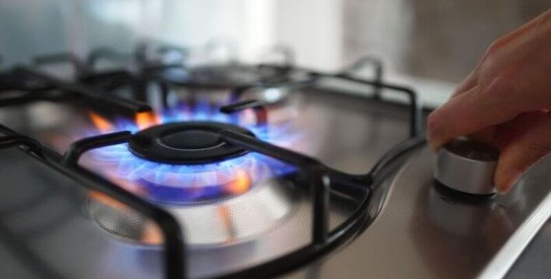 A gas cooktop (for Upside Down)